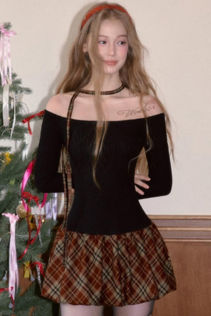 Color-Blocking Floral Dress