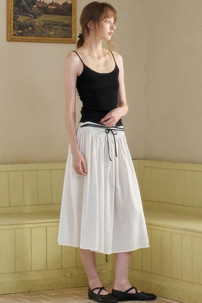 Retro Loose A-Line Stripe Skirt