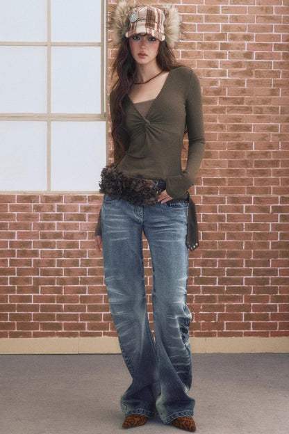 Retro Trend Winter Scimitar Jeans