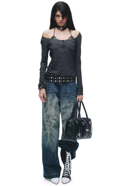 Millennium Mud-Dyed Long-Sleeve Top
