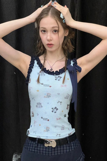 Playful Paradise Ruffled Camisole