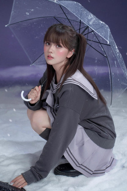 Oxygen Gray-Purple Sailor Dress