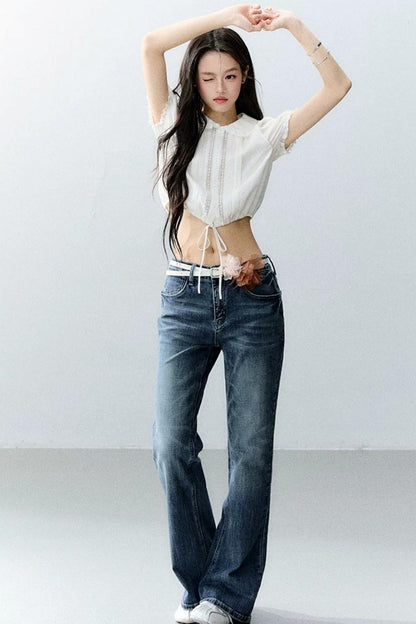Moonlight Lace Doll Collar Top Set-Up