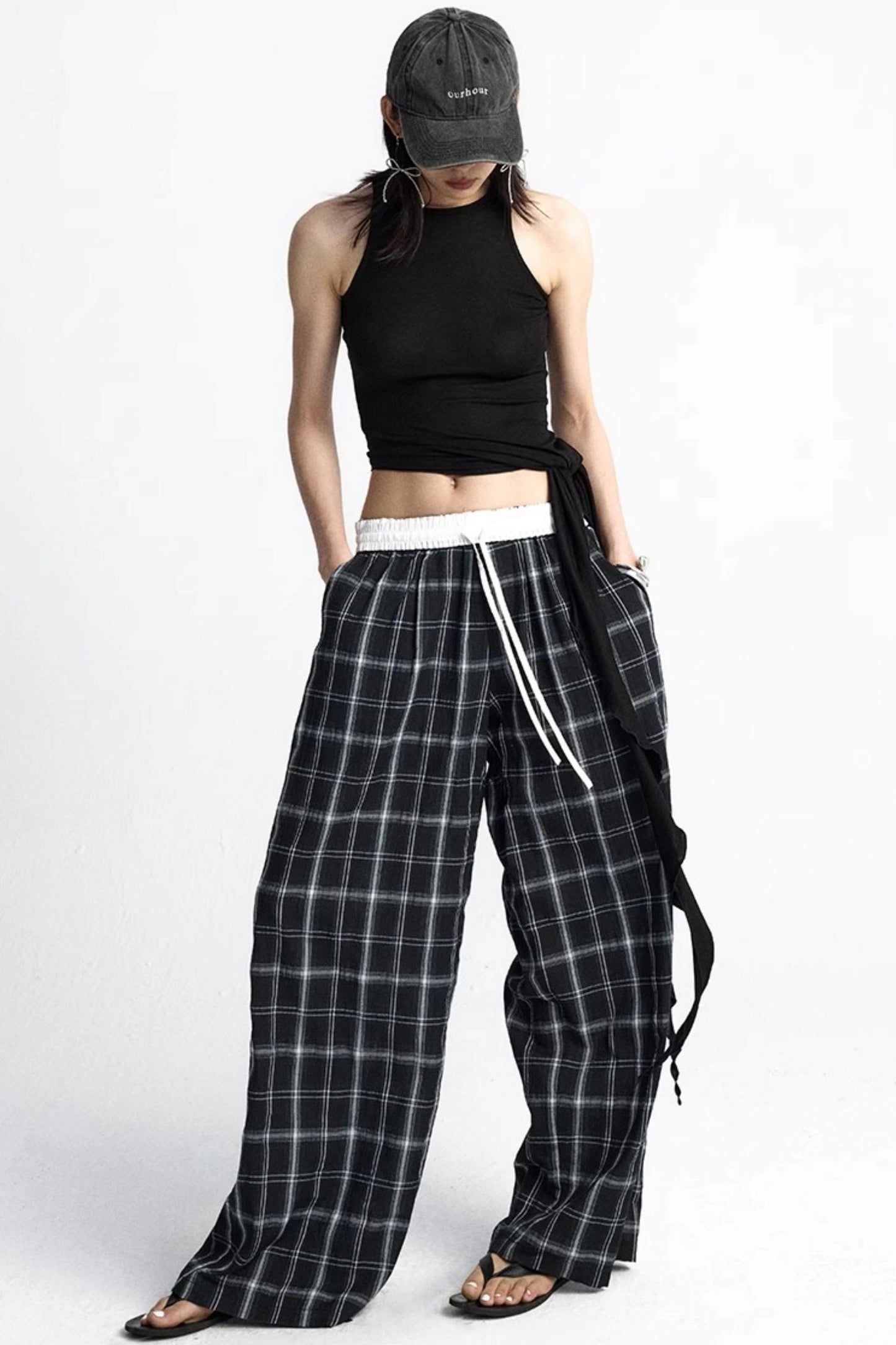 Black Ruffle Streamer Vest