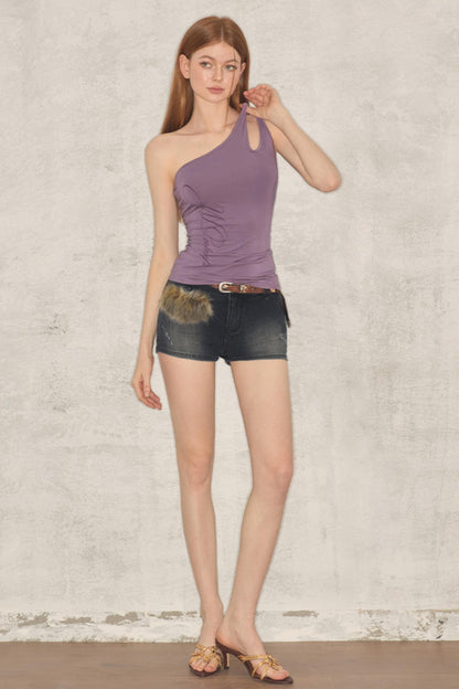 Summer Asymmetrical Halter Top