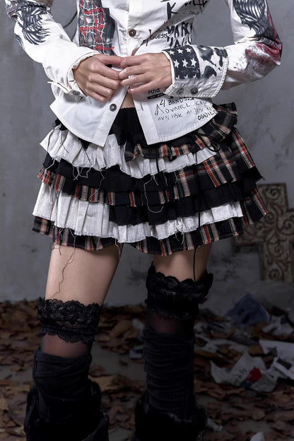 Vintage Rebel Plaid Skirt