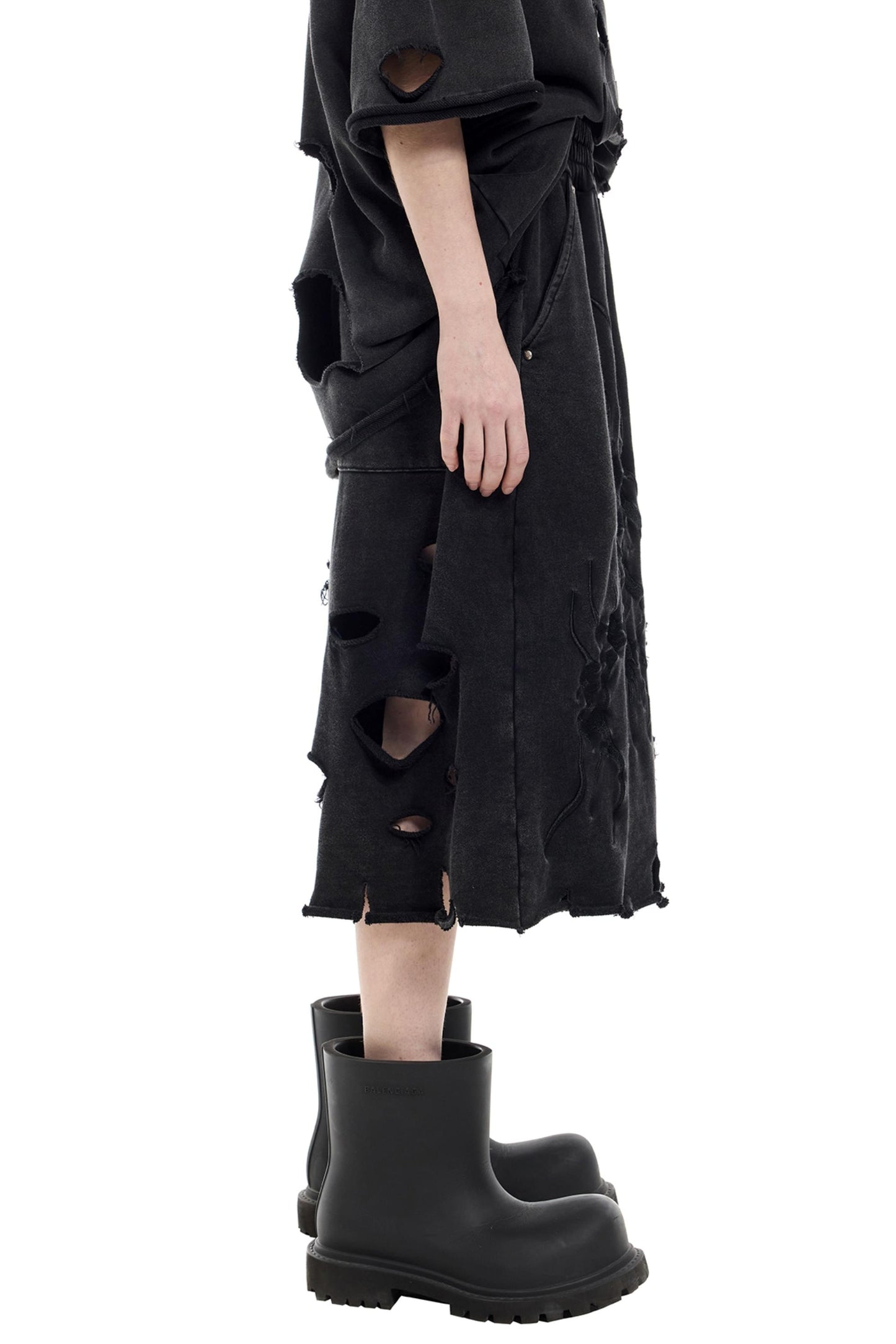 Moon Distressed Shorts