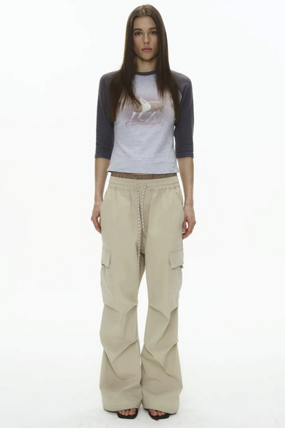 Plaid Pleated Workwear Pants