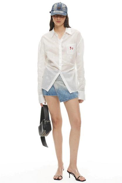 Tencel Pony Print Blouse