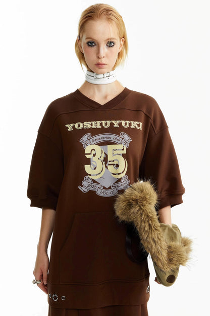 Brown Digital Print Dress