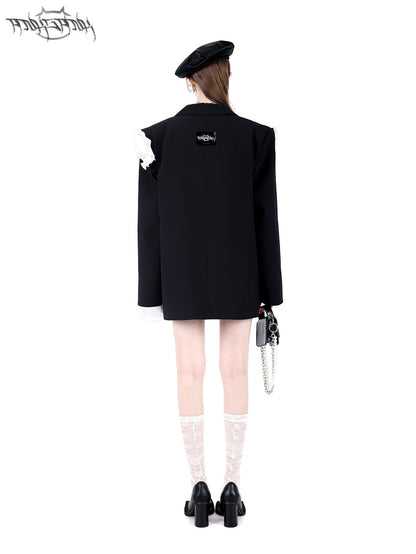 Point Frill Design Big Silhouette Jacket