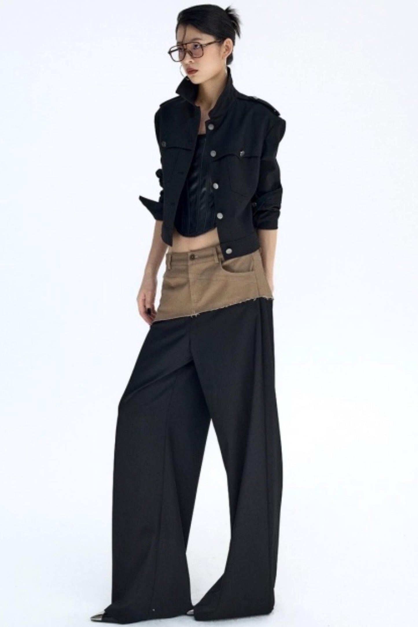 Black Fleece-Lined Workwear Jacket