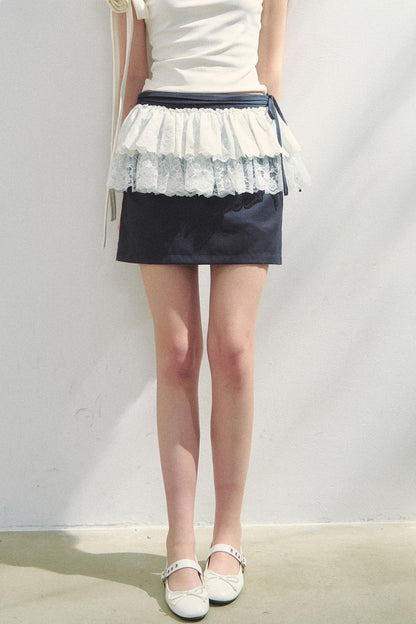 Vintage Gray Peplum Skirt