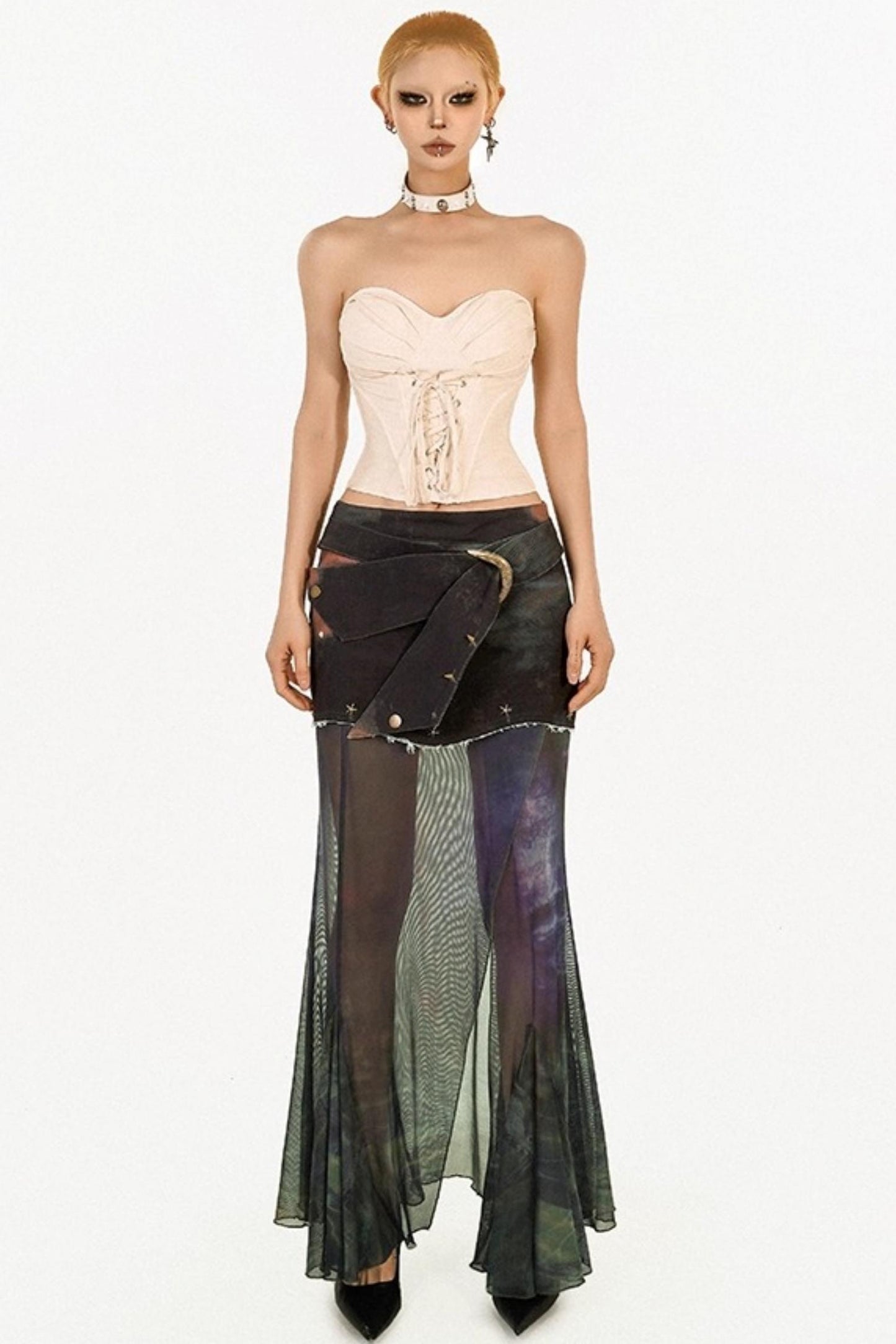 Aurora Mesh Mermaid Tail Skirt