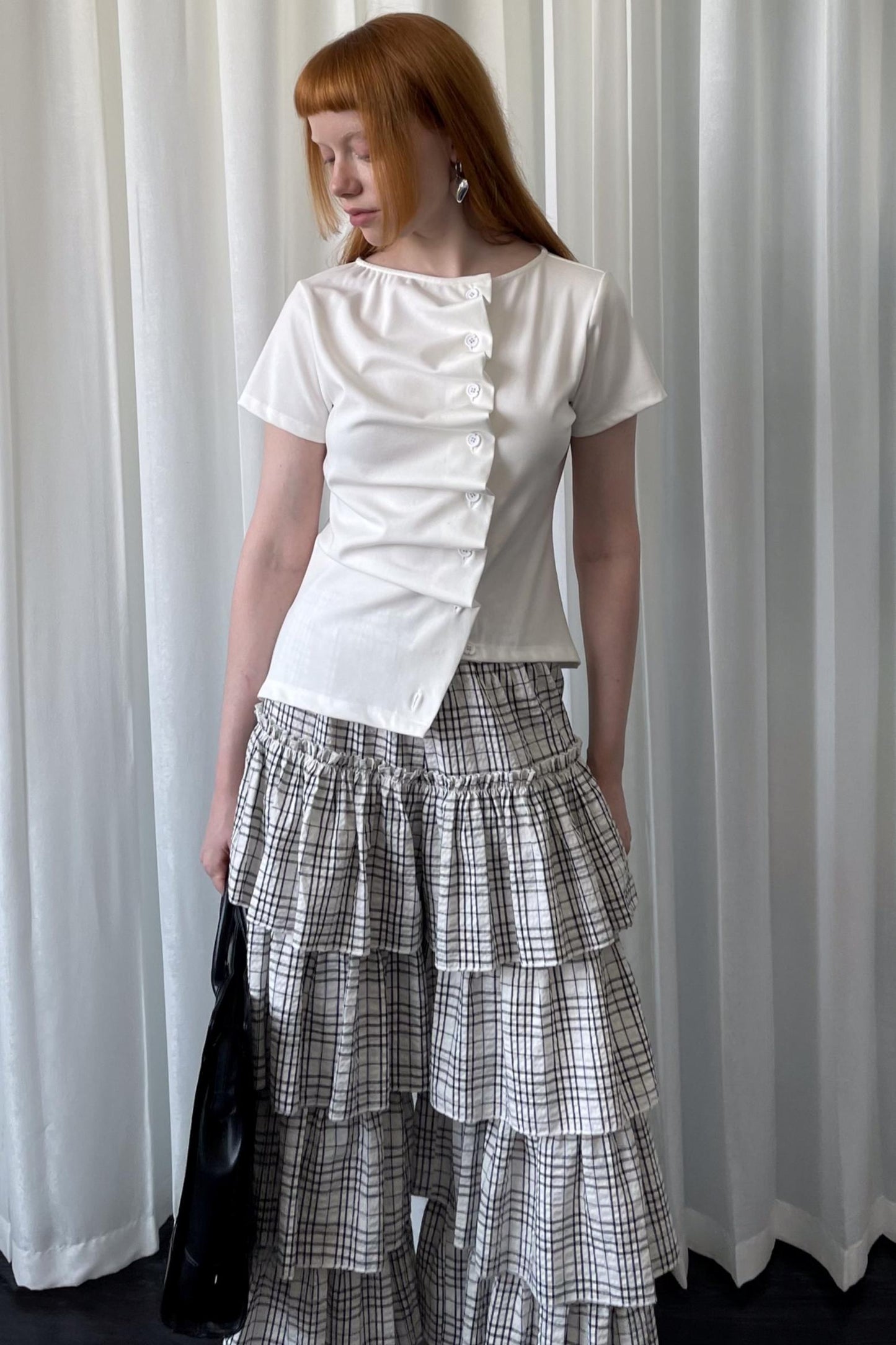 Plaid Wide-Leg Pants