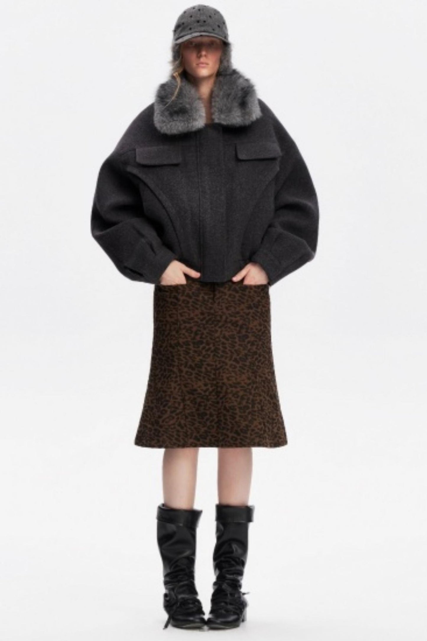 Furry Baseball Cap with Ear Protection