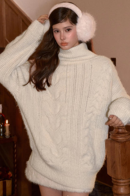 Vintage College Cable Knit Sweater