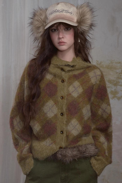 Spicy Loose Plaid Sweater