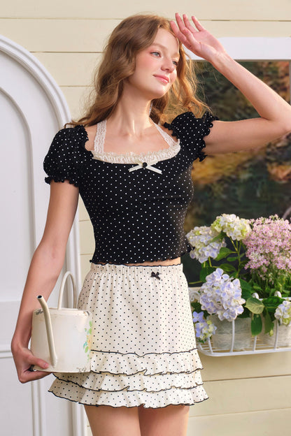 Floral One-Shoulder Top & Skirt Set-Up