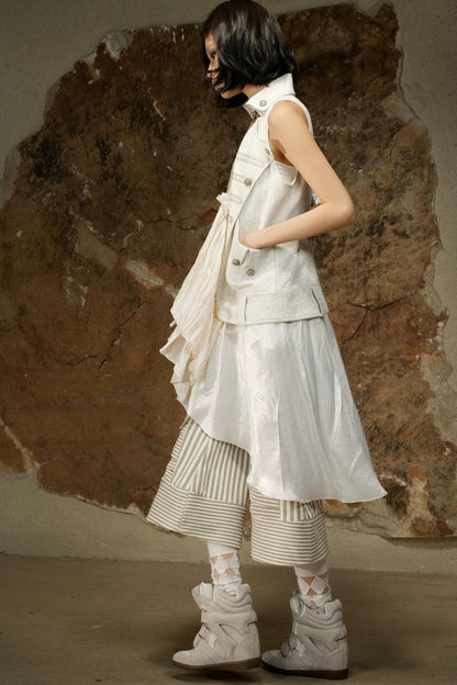 Asymmetrical Retro Tube Skirt