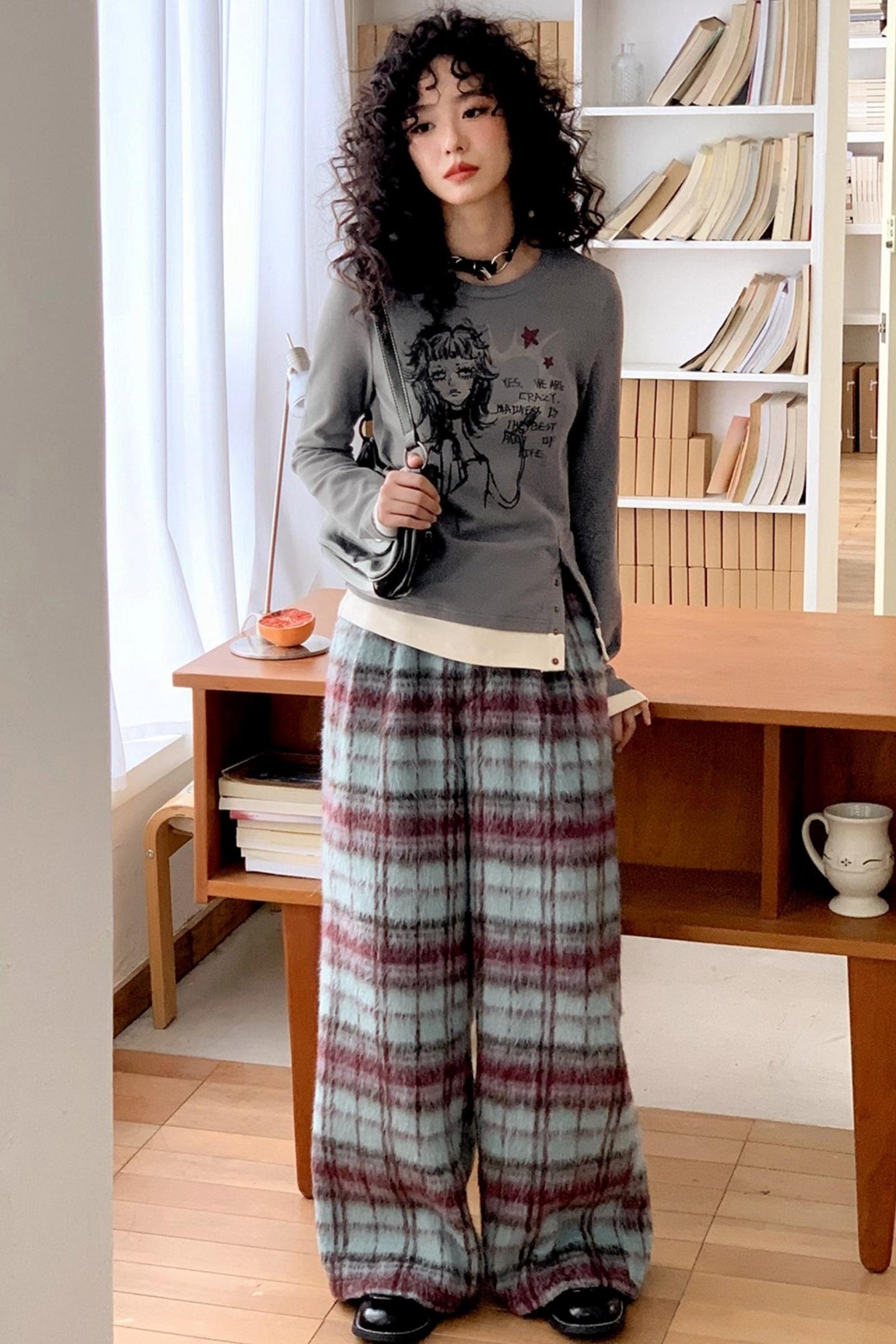 Velvet Woolen Retro Pants