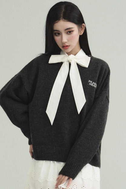 High School Korean Loose Sweater