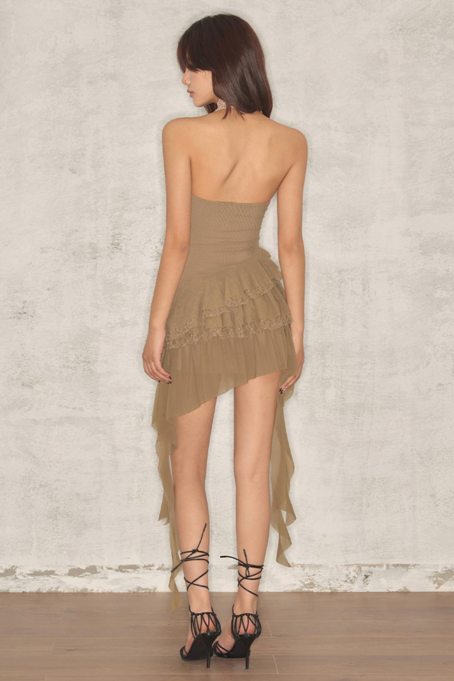 Asymmetric Halter Dress