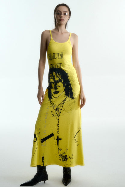 Spicy Halter Rhinestone Maxi Dress