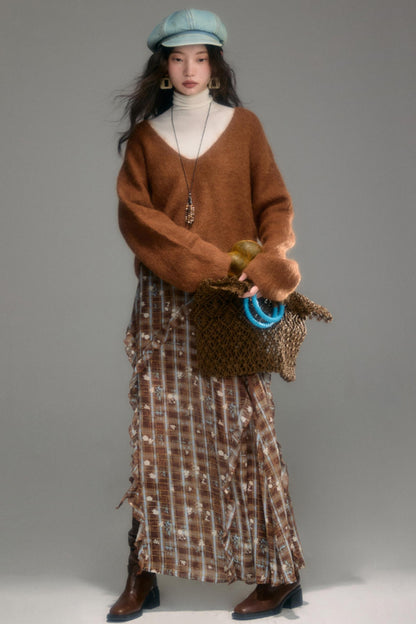 Wilderness Vintage Floral Print Skirt