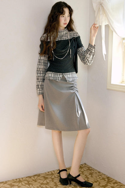 Irregular High Collar Sweater Tops