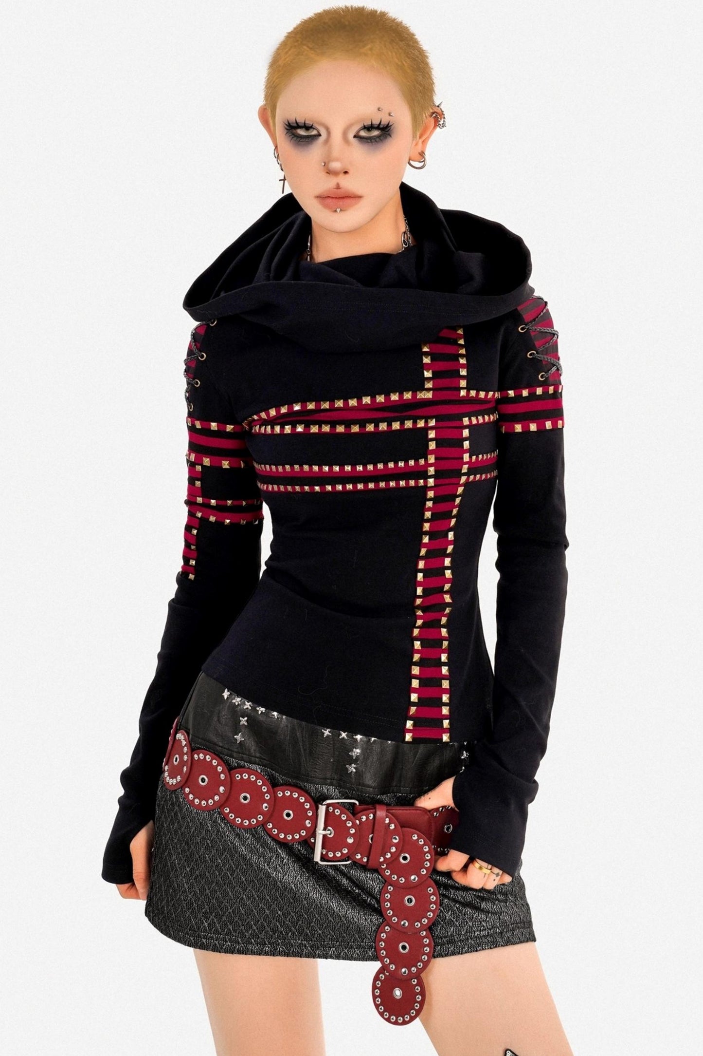 Dark Punk Hooded Top