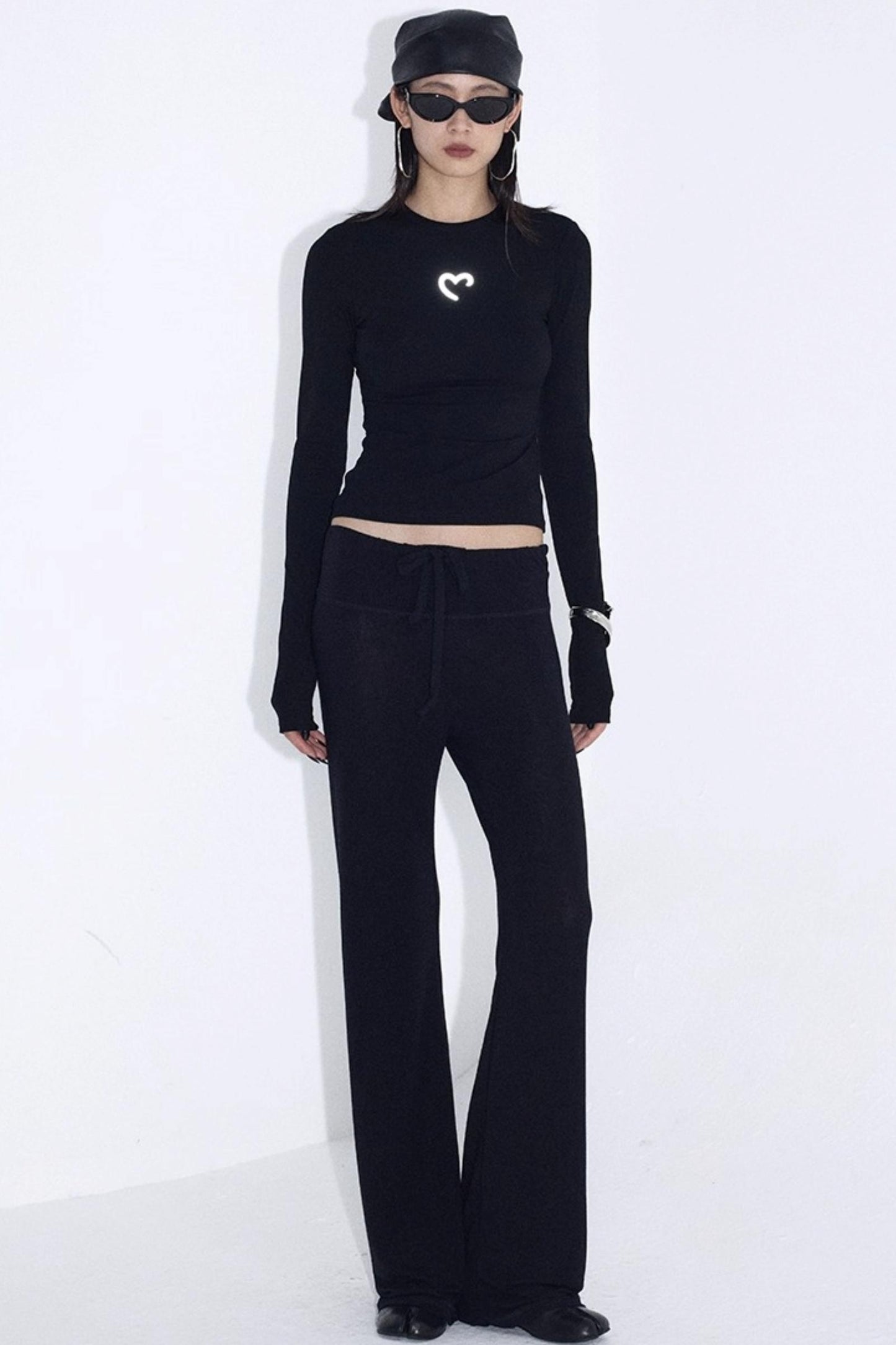 Love Black Base Layer Top