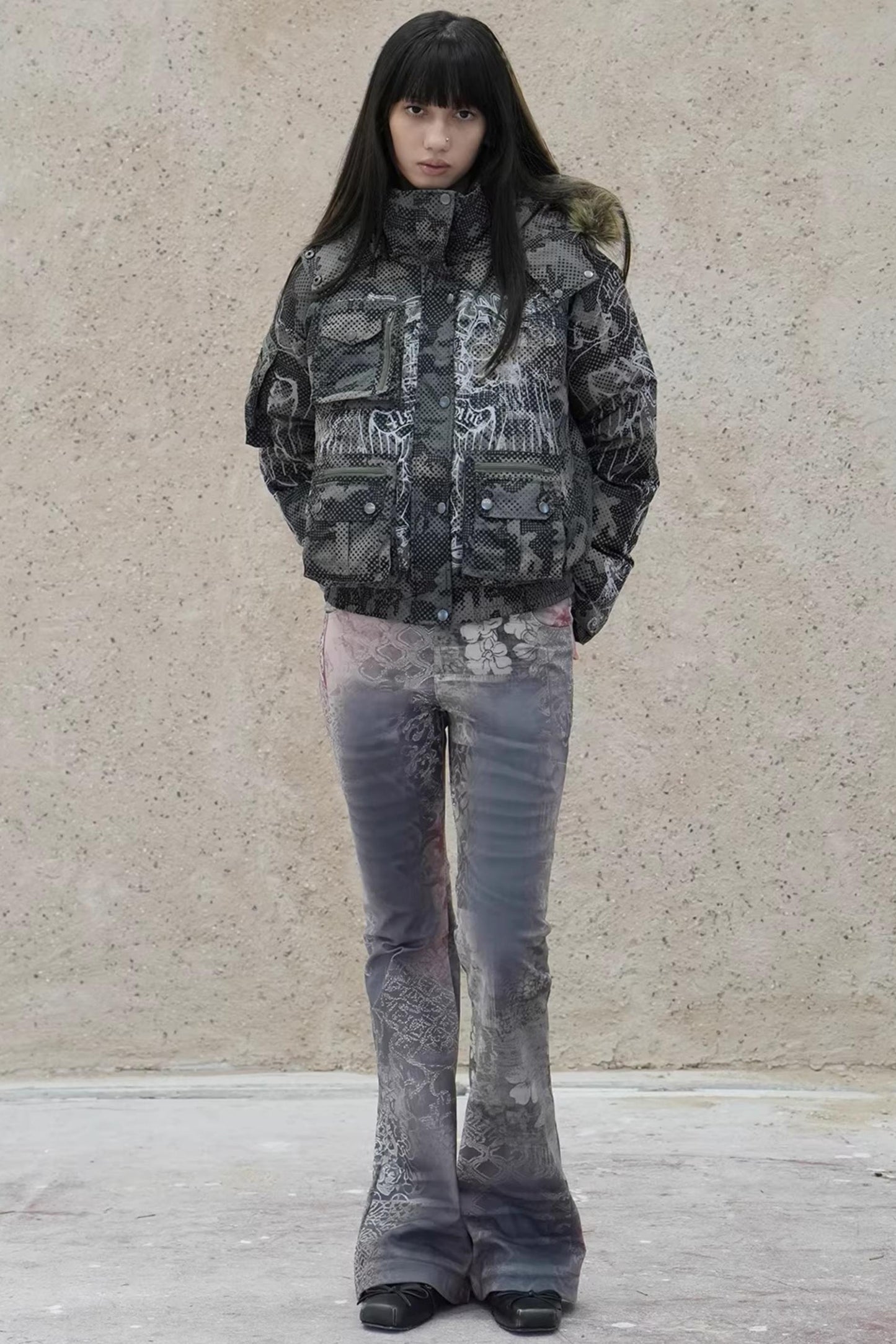 Retro Floral Corduroy Pants