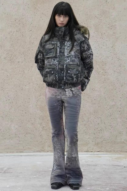 Retro Floral Corduroy Pants