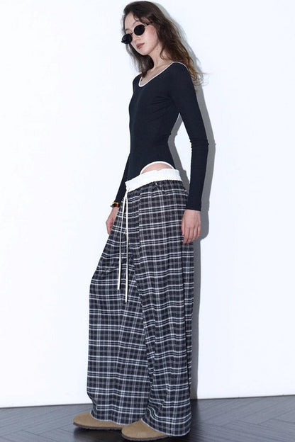 Striped Backless Jumpsuit Design Top