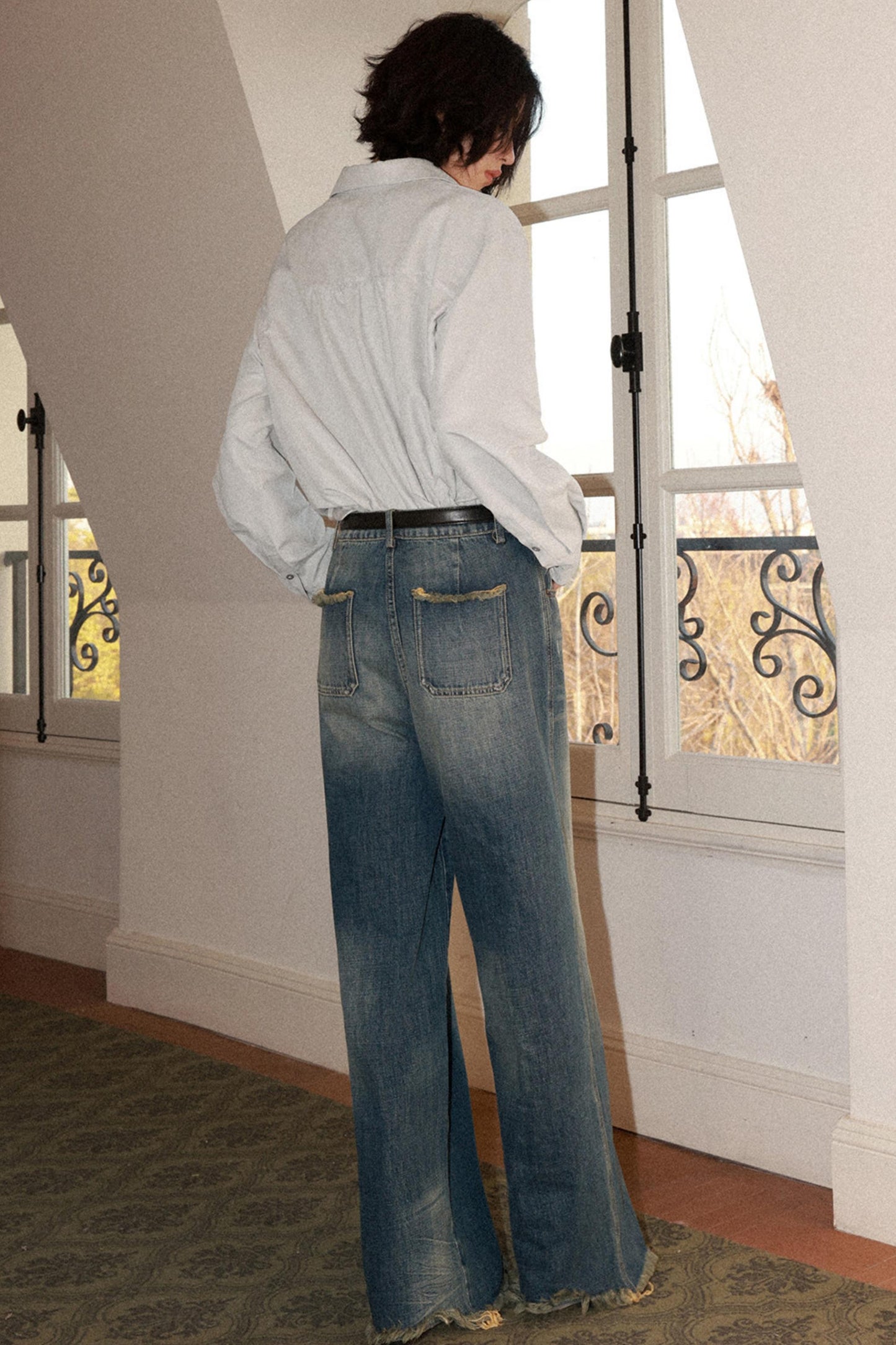 Vintage Whiskered Denim Pants