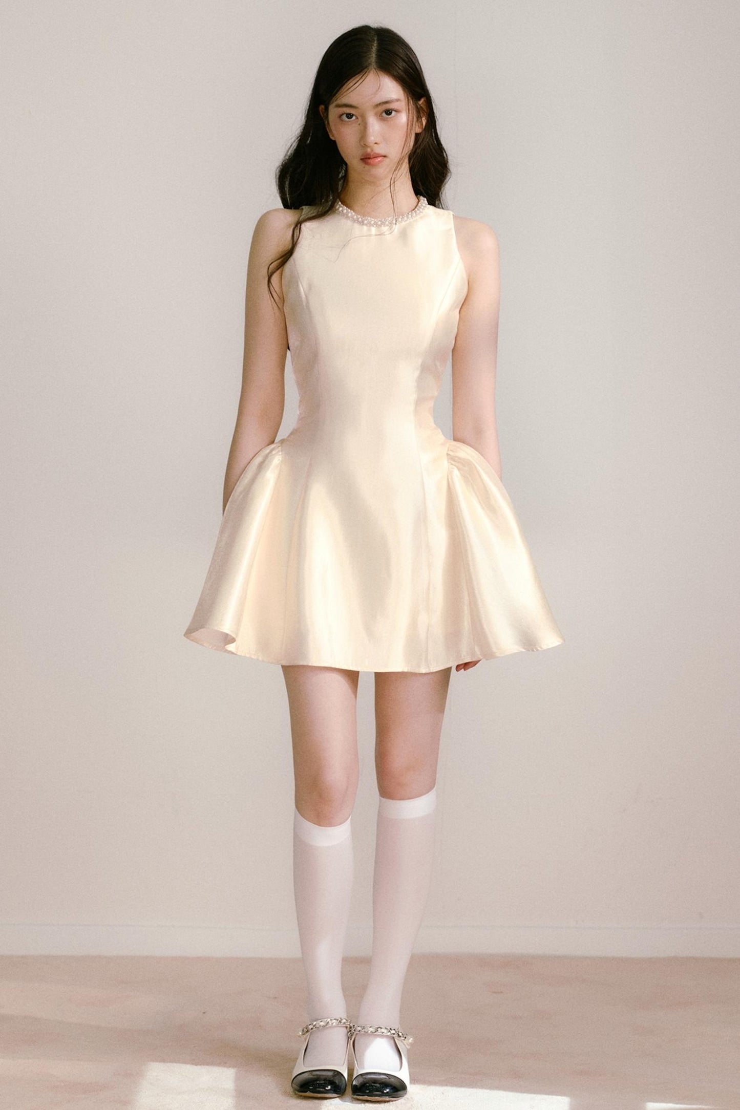 Satin Pearl Princess Dress