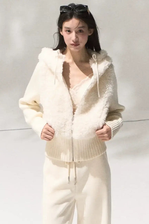 Soft Lambswool Knit Jacket Set-Up