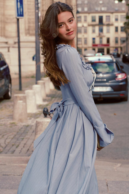 Silhouette Blue Lace Dress