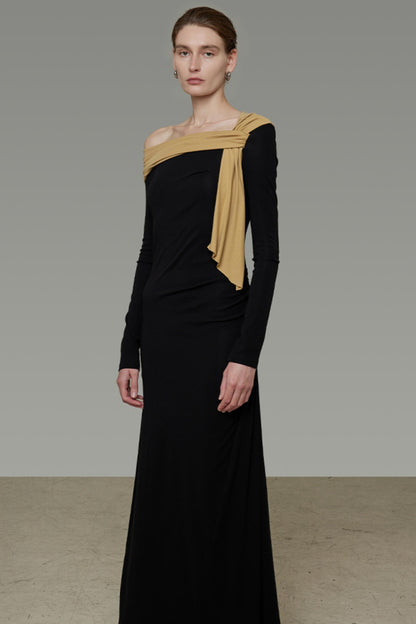 Slim Autumn One Shoulder Dress