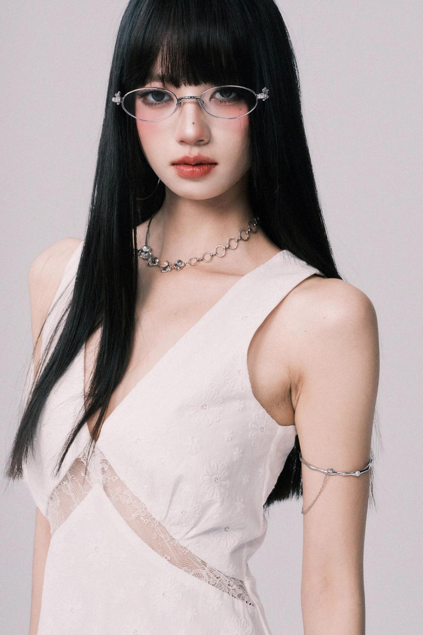 Summer Lace V-Neck Vest Dress