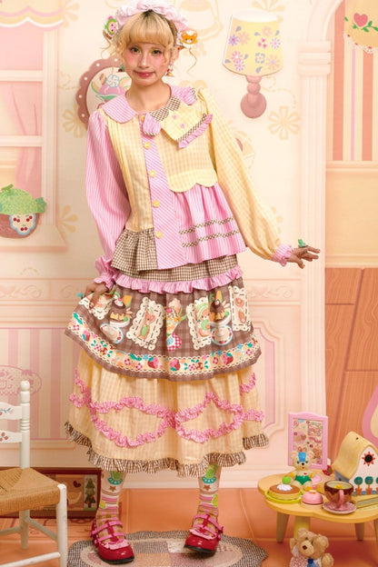 Honeydew Splicing Shirt