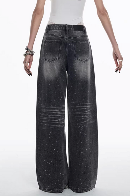 Starry Sky Rhinestone Jeans