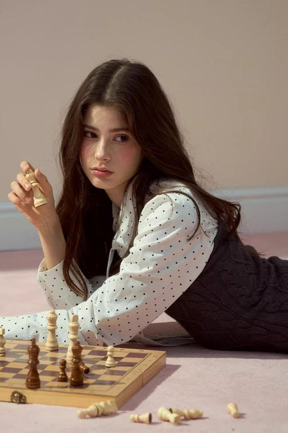 Collegiate Dot Pleats Set-Up