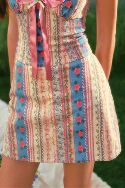 Lace Retro Floral Halter Set-Up
