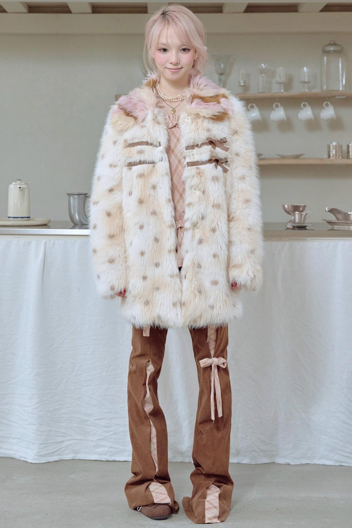 Corduroy Patchwork Flared Pants