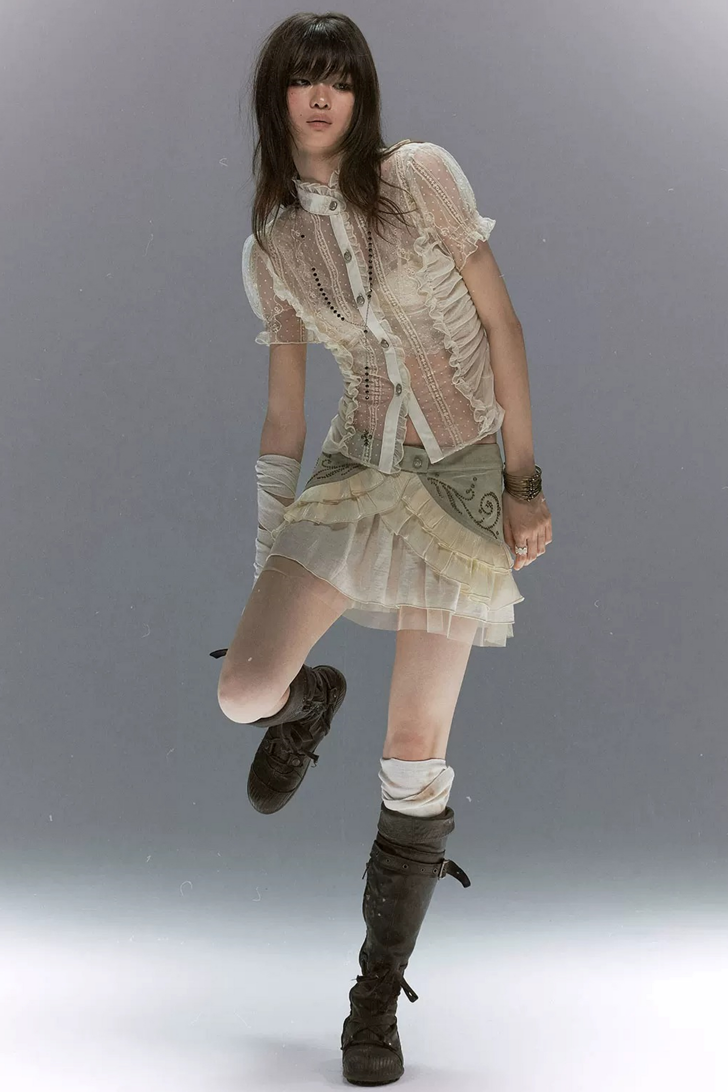 Romantic Archer Polka Dot Blouse