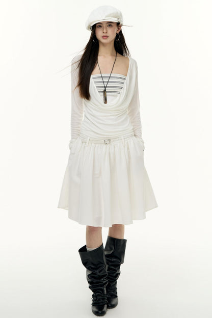 Fantasy Lyocell Collar Long-Sleeved T-Shirt