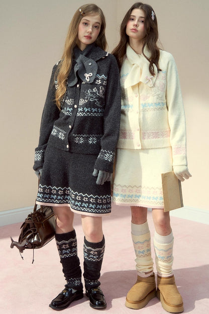 Sunset Wool Bow Scarf