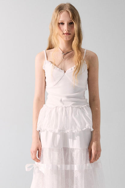 Romantic Bow Detail Long Skirt